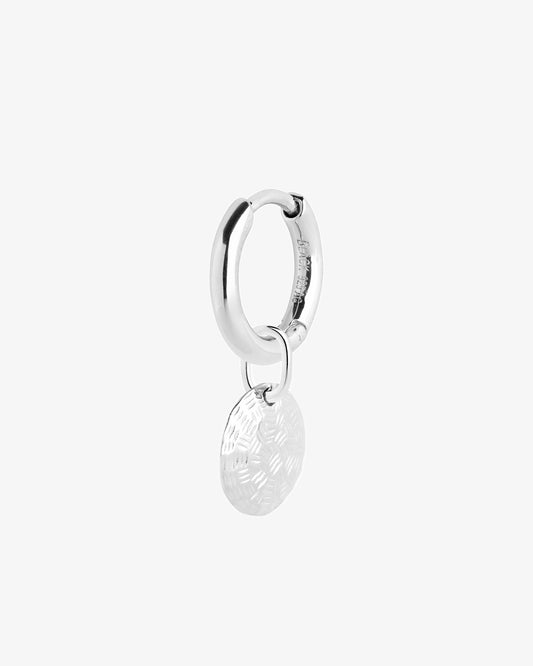 Maria Black Tan Huggie Single Earring in 925 sterling silver