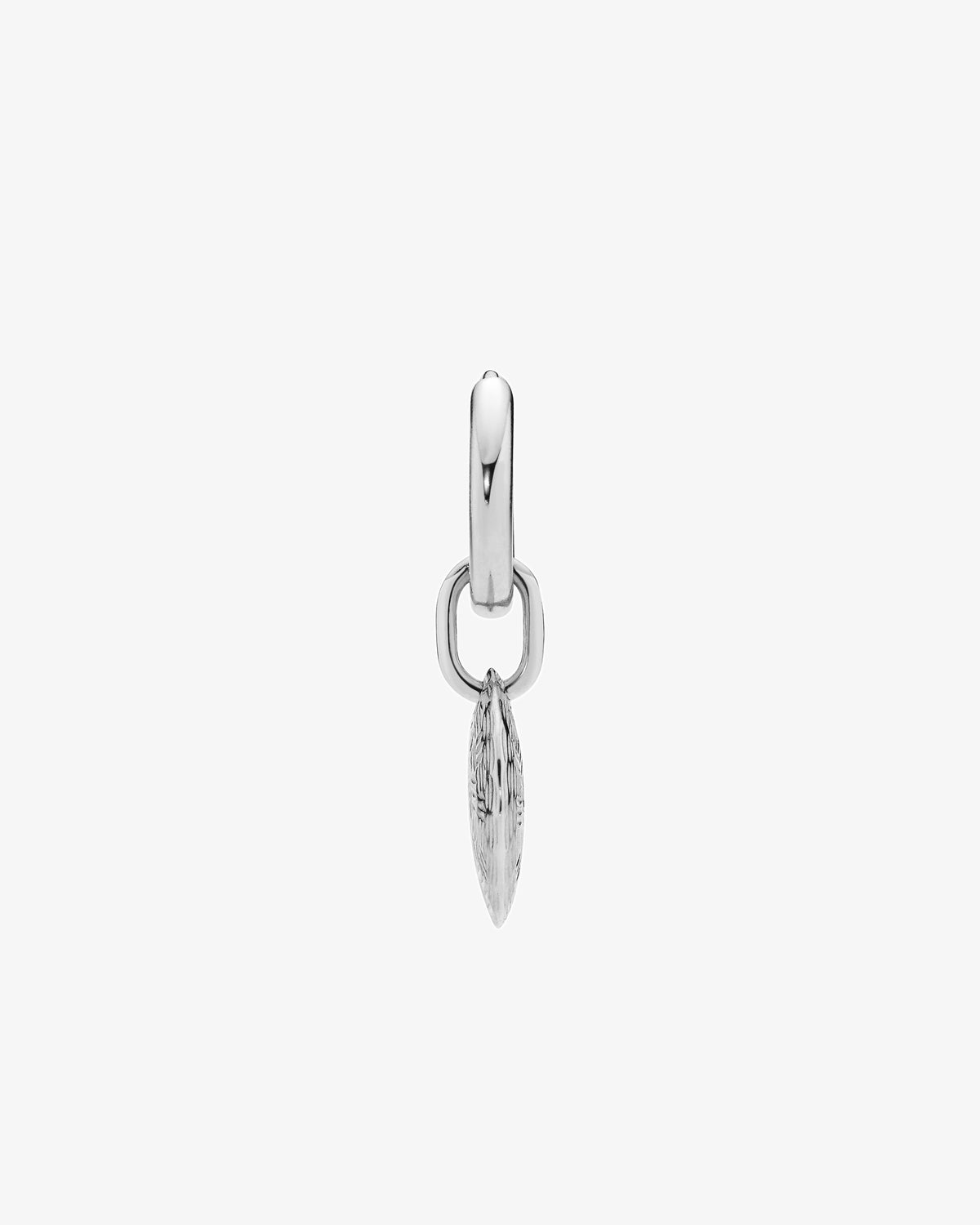 Maria Black Tan Huggie Single Earring in 925 sterling silver, side view