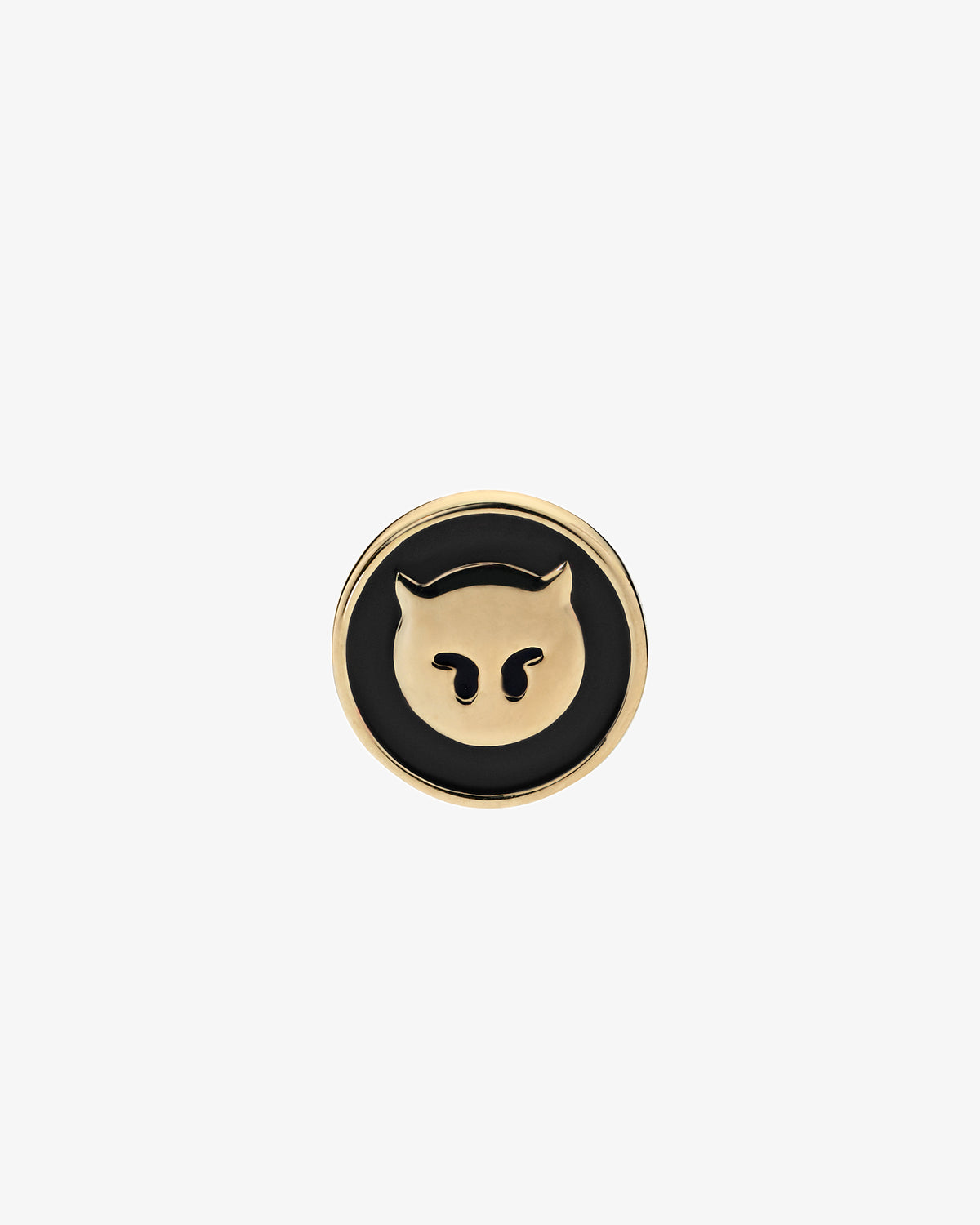 Maria Black Naughty Coin Black Charm in gold-plated sterling silver