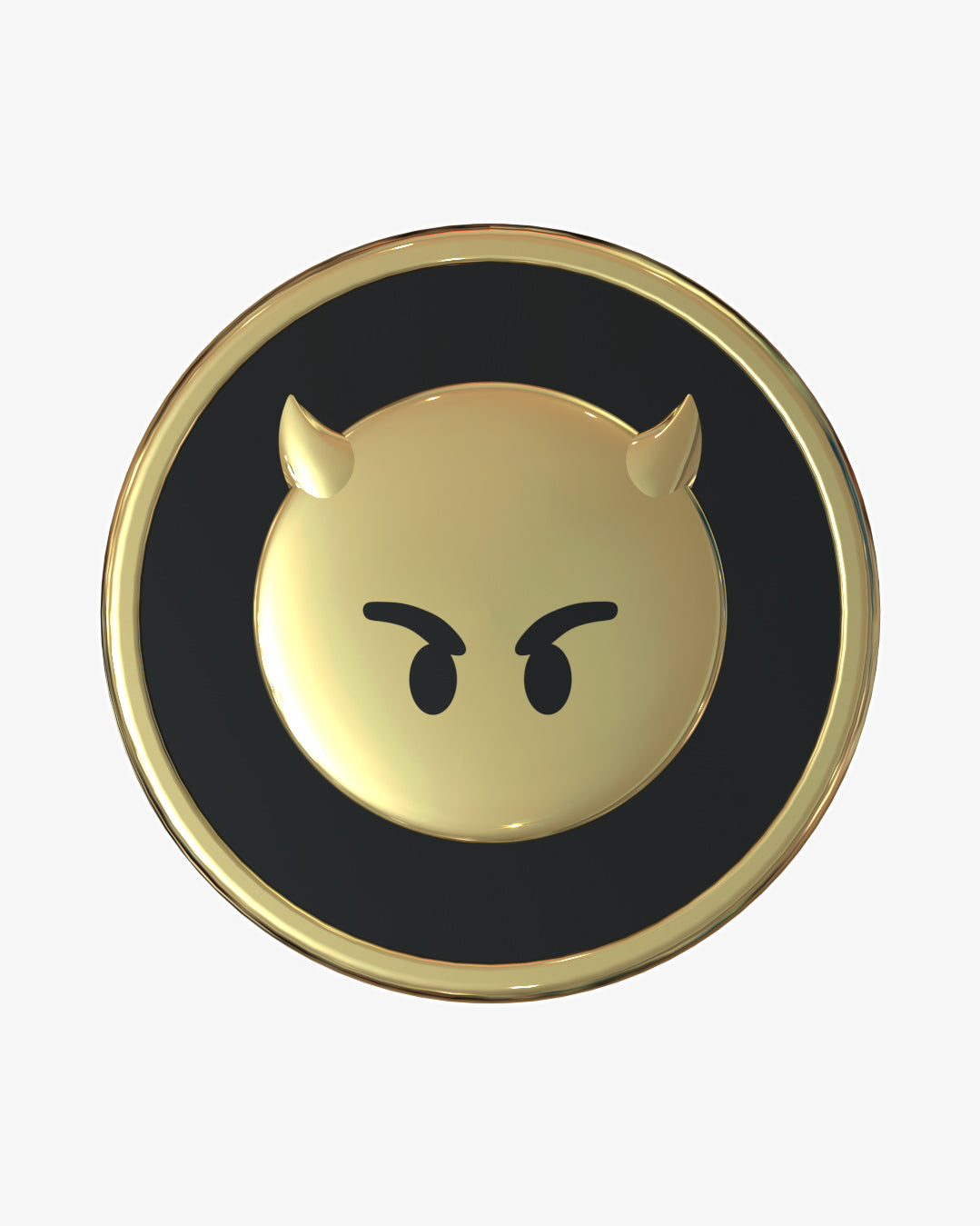 Maria Black Naughty Coin Black Charm in gold-plated sterling silver, detail