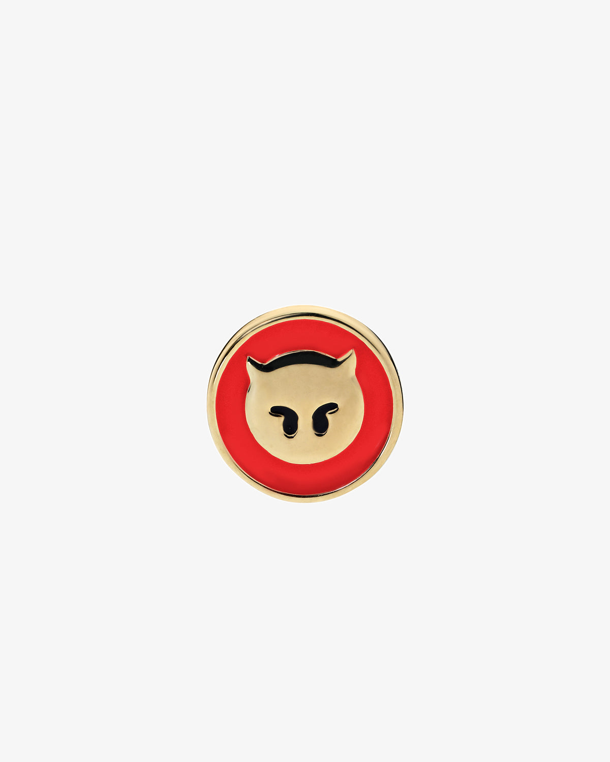 Maria Black Naughty Coin Red Charm in gold-plated sterling silver