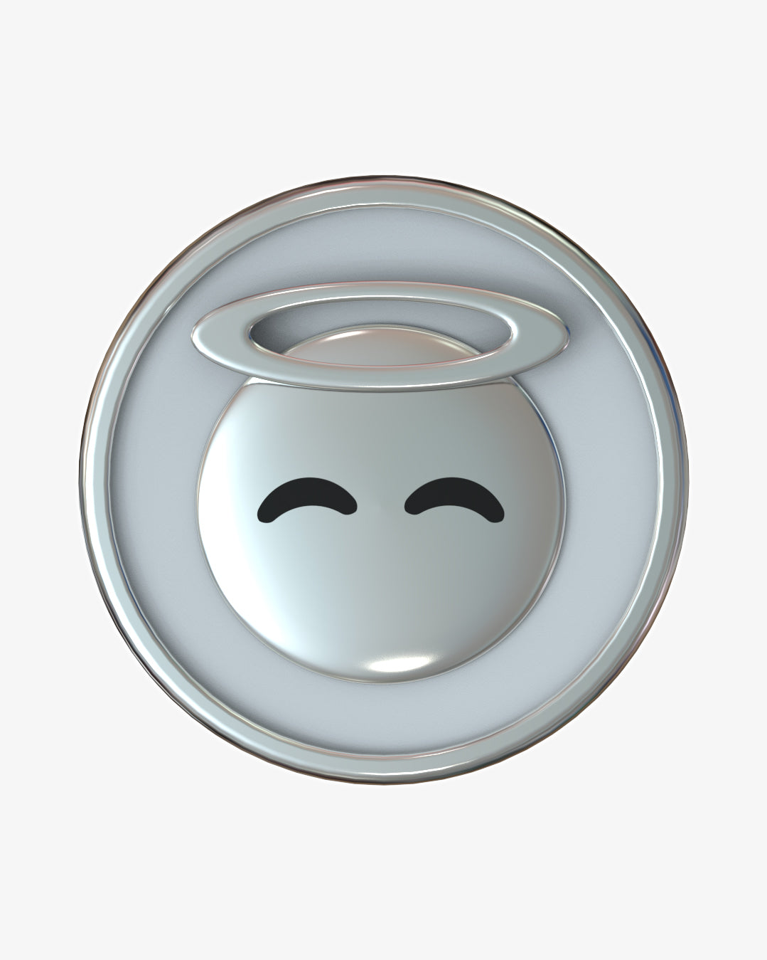 Maria Black Nice Coin White Charm in 925 sterling silver, detail