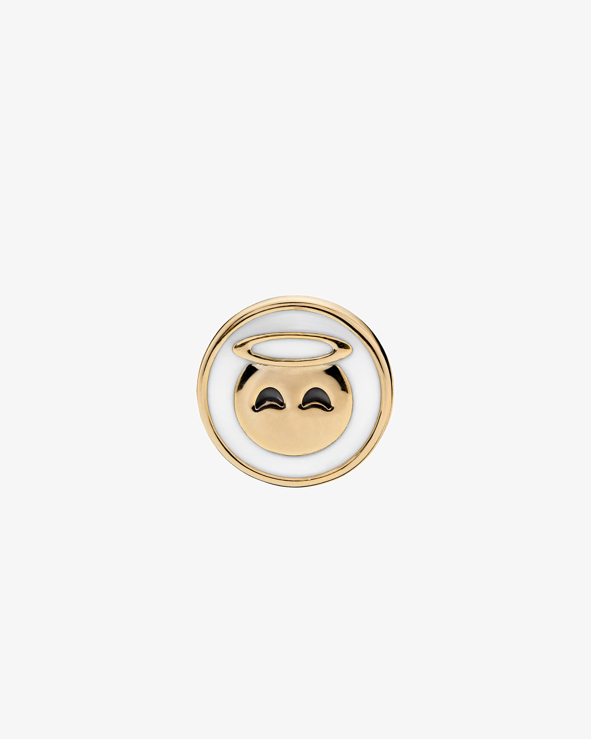 Maria Black Nice Coin White Charm in gold-plated sterling silver