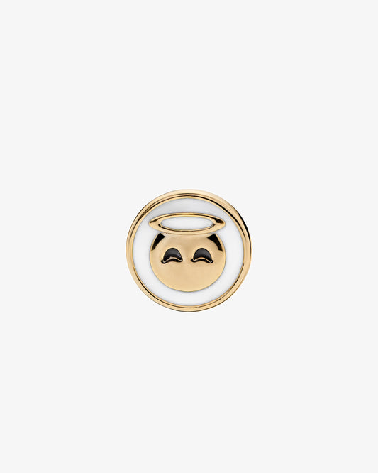Maria Black Nice Coin White Charm in gold-plated sterling silver