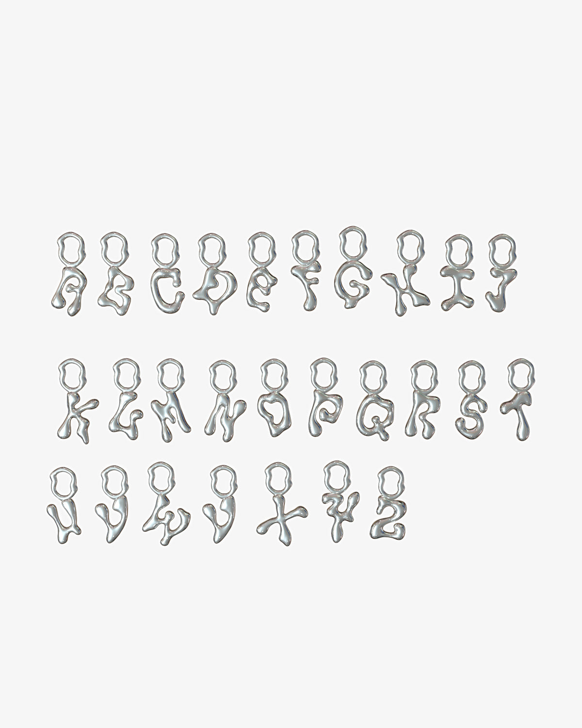 Maria Black Fluent Letter Charm in 925 sterling silver, set view