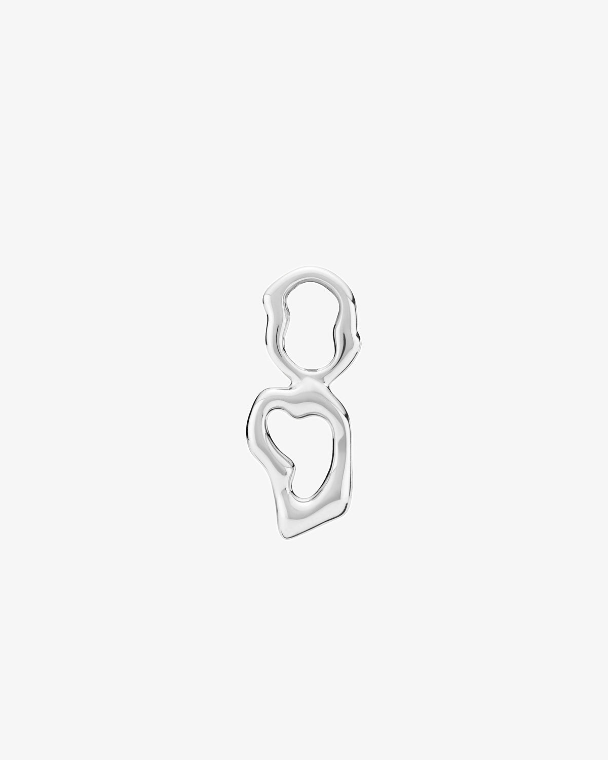 Maria Black Fluent Letter Charm in 925 sterling silver, front view, view 13
