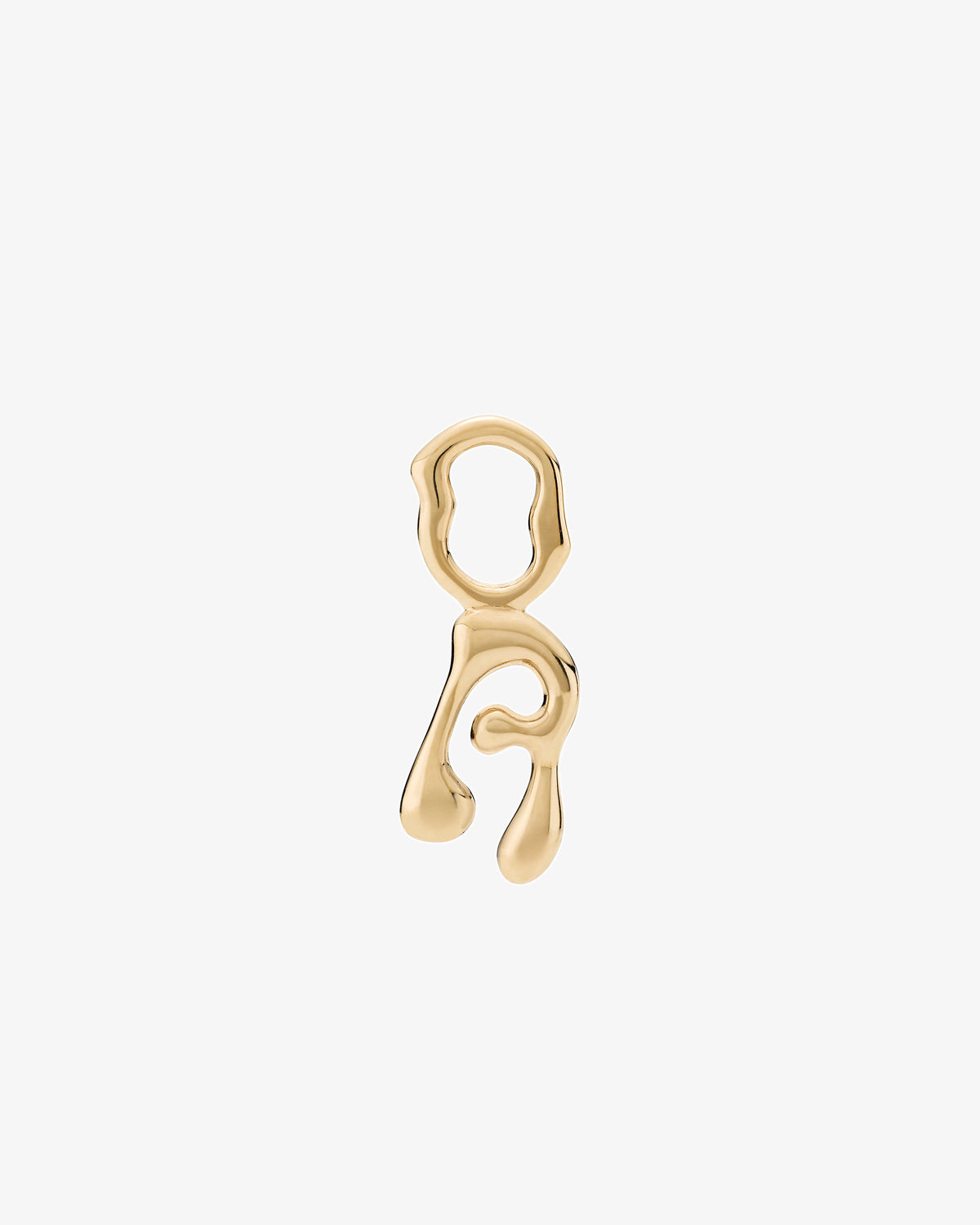 Maria Black Fluent Letter Charm in gold-plated sterling silver