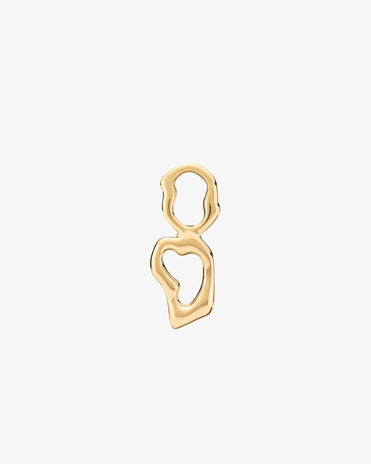 Maria Black Fluent Letter Charm in gold-plated sterling silver, front view, view 13