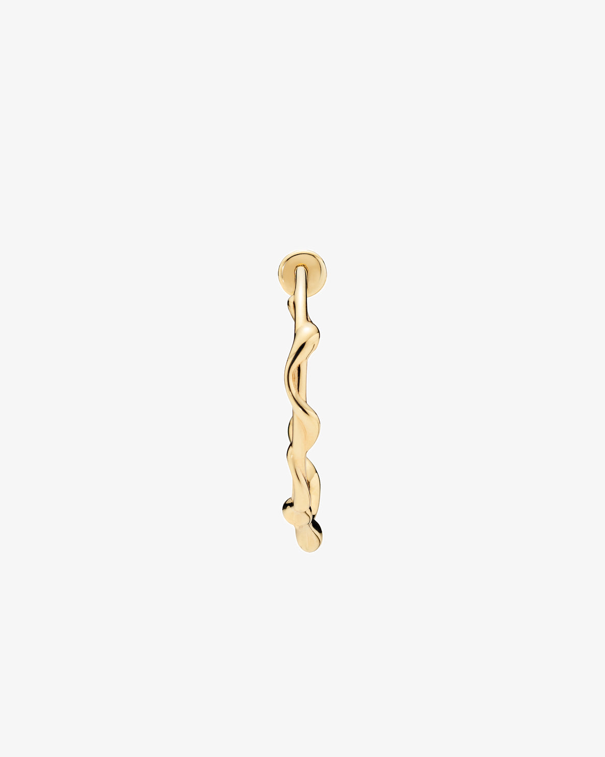 Maria Black Nuri 25 Hoop Single Earring in gold-plated sterling silver, side view