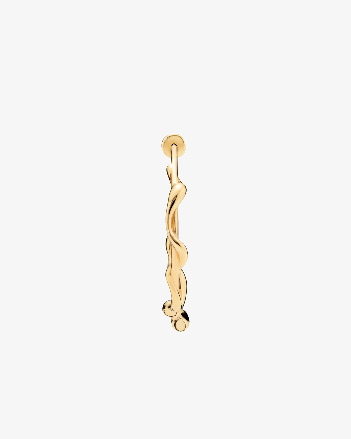 Maria Black Nuri 35 Hoop Single Earring in gold-plated sterling silver, side view