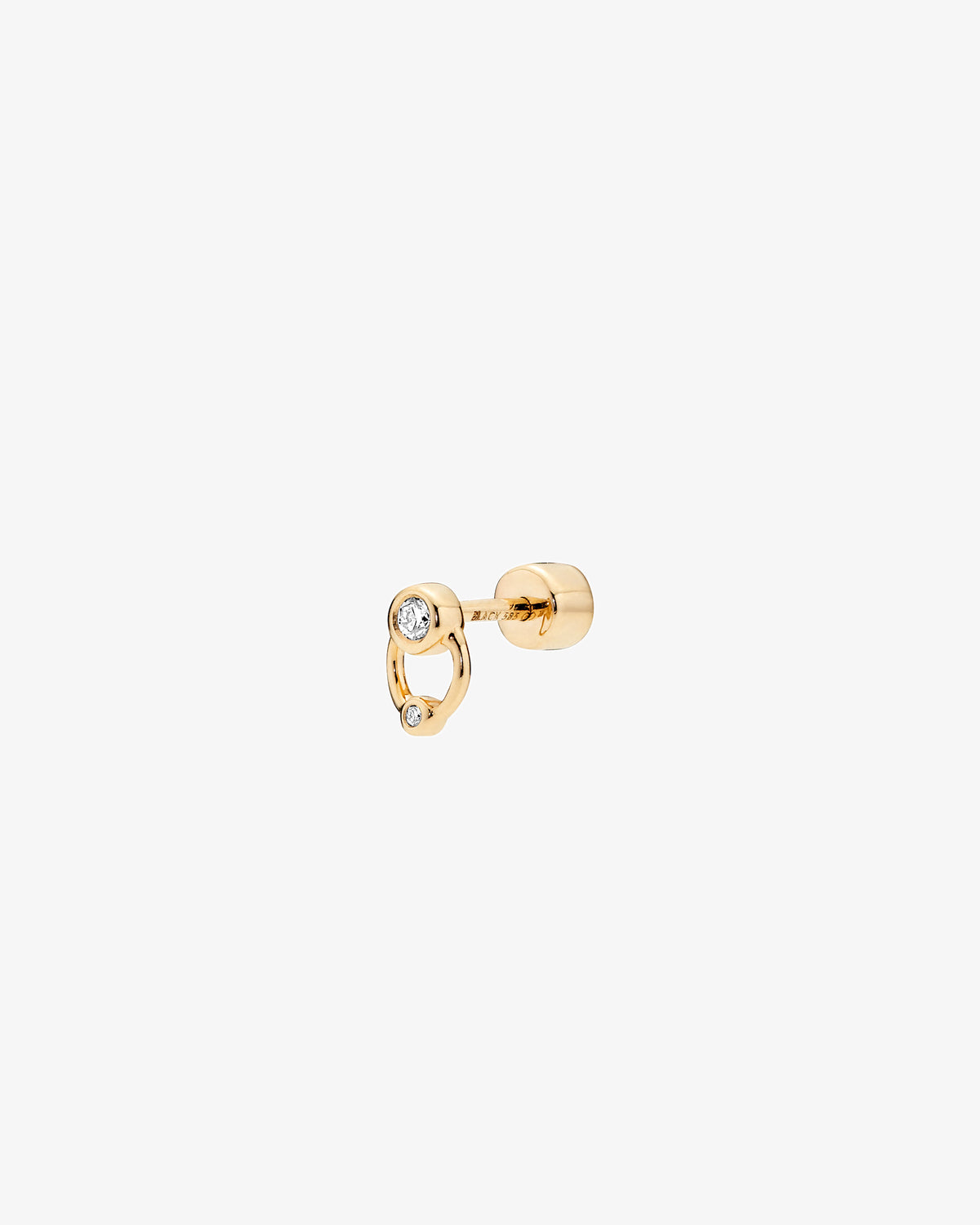 Maria Black Fine 14K Gold Bardot Lab Grown Diamond Stud Single Earring, side view