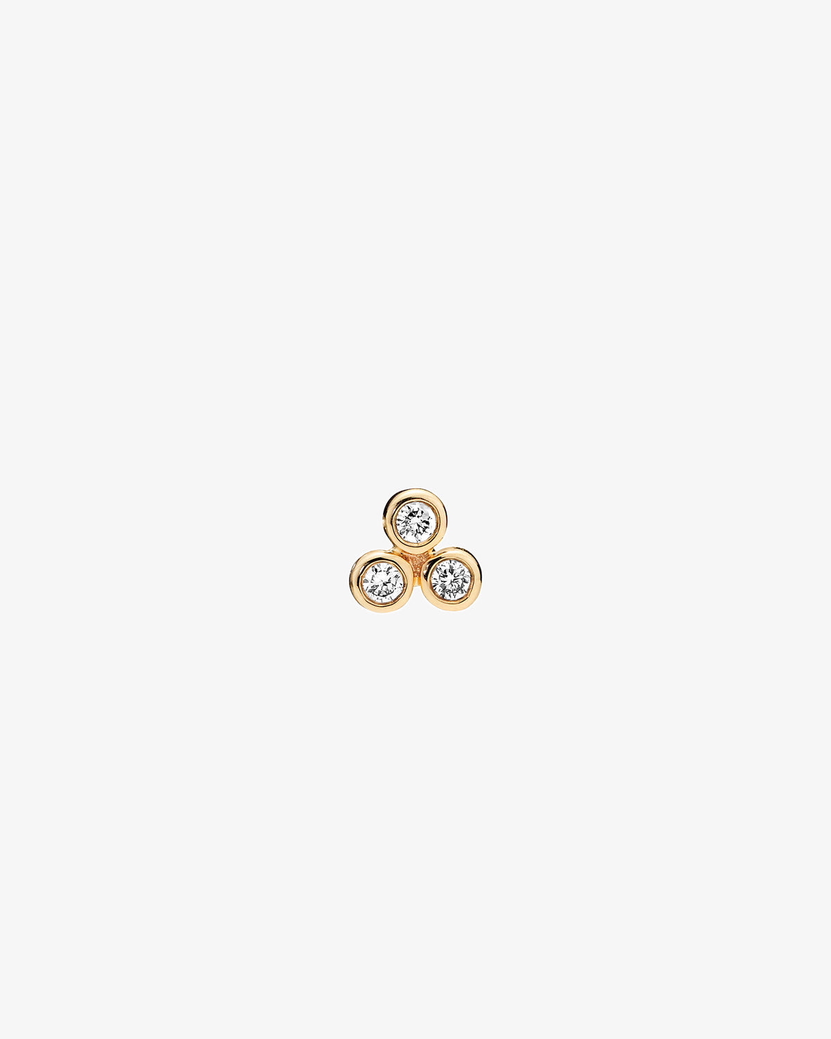 Maria Black Fine 14K Gold Triad 18 Lab Grown Diamond Stud Single Earring