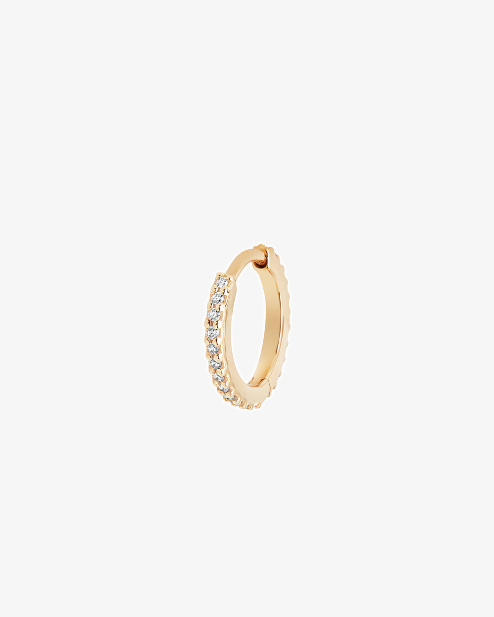 Maria Black Fine 14K Gold Lamarr Lab Grown Diamond Huggie 10 Single Earring, angled view