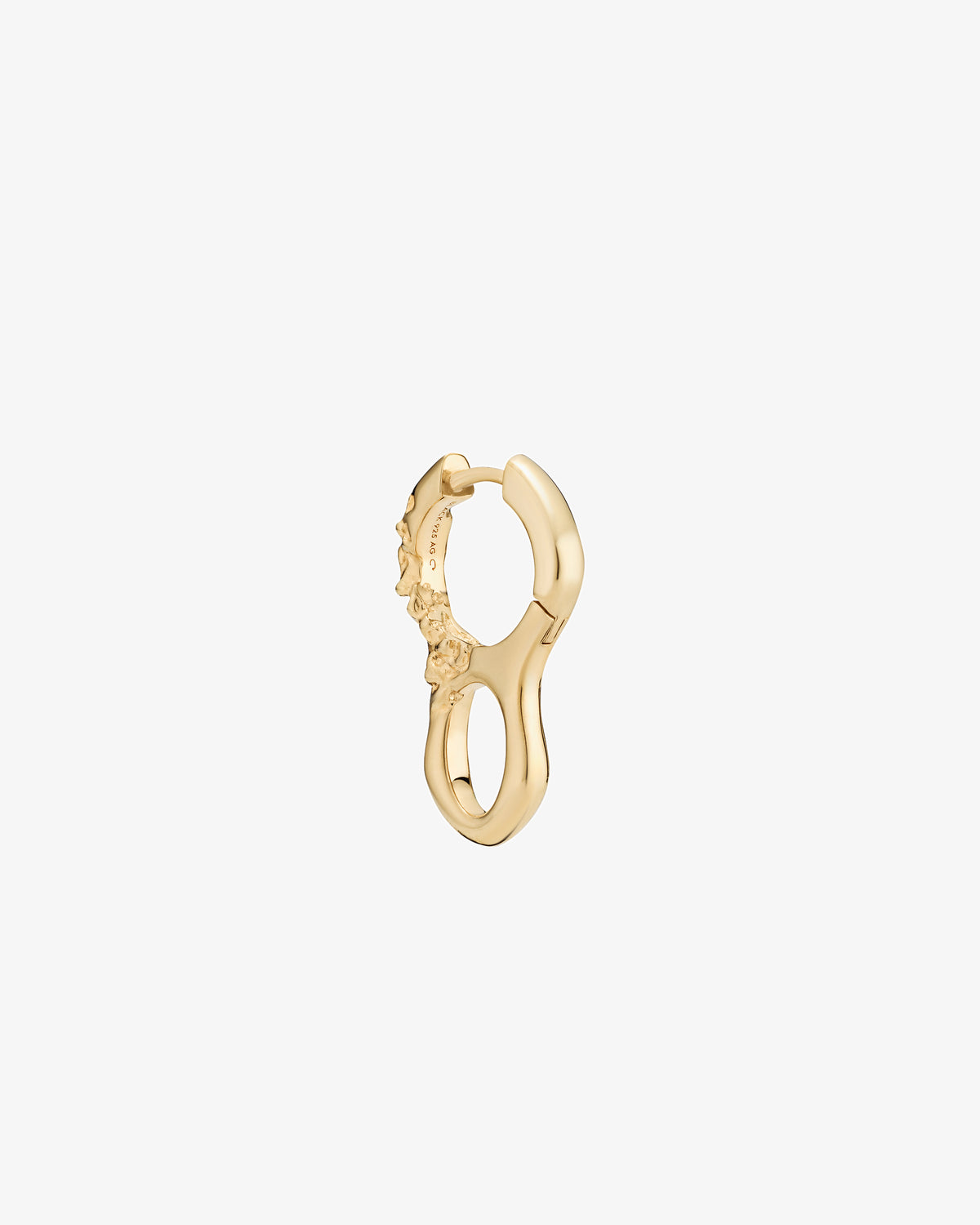 Maria Black Rove Single Earring in gold-plated sterling silver, side view