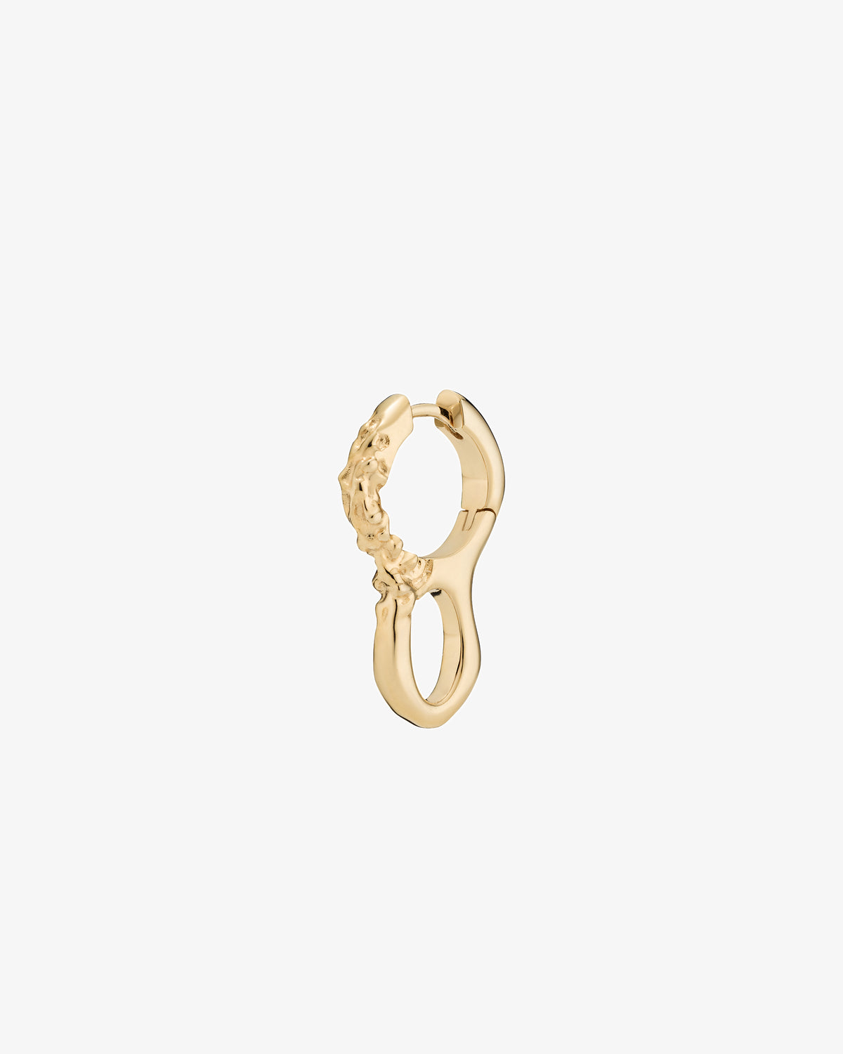 Maria Black Rove Single Earring in gold-plated sterling silver, angled view