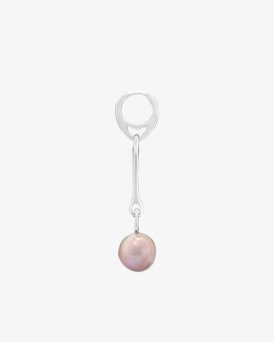 Maria Black Squash Pearl Single Earring in 925 sterling silver