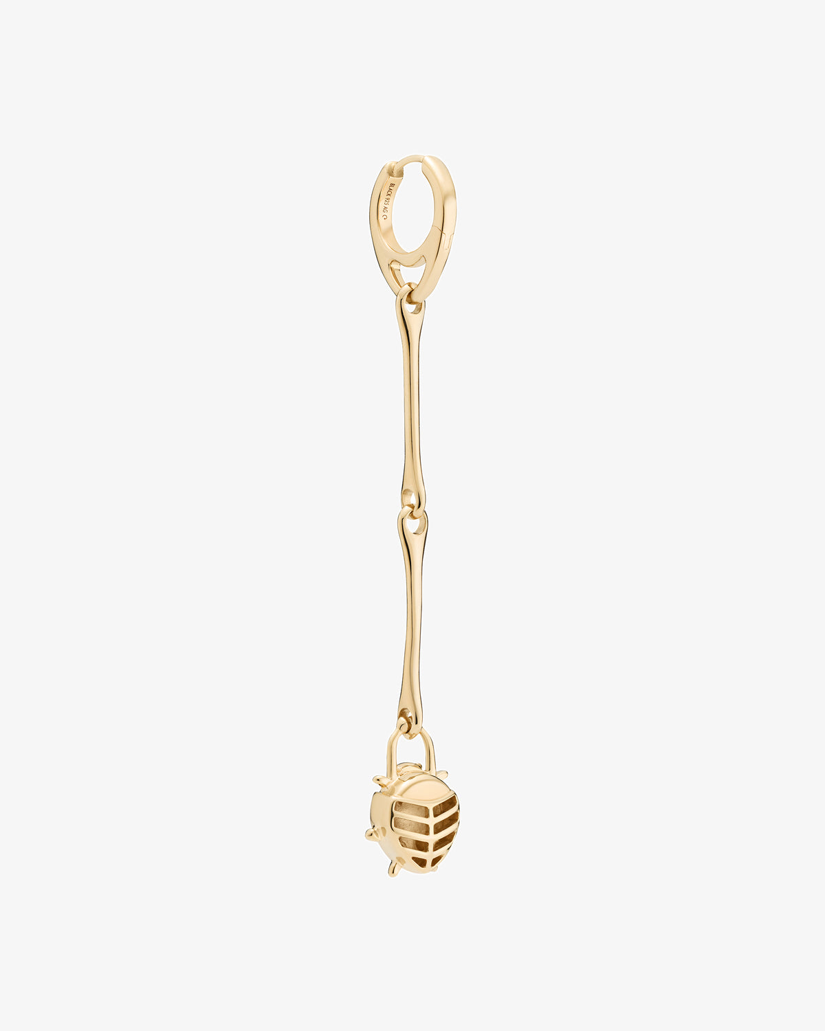 Maria Black Stolas Single Earring in gold-plated sterling silver, back view