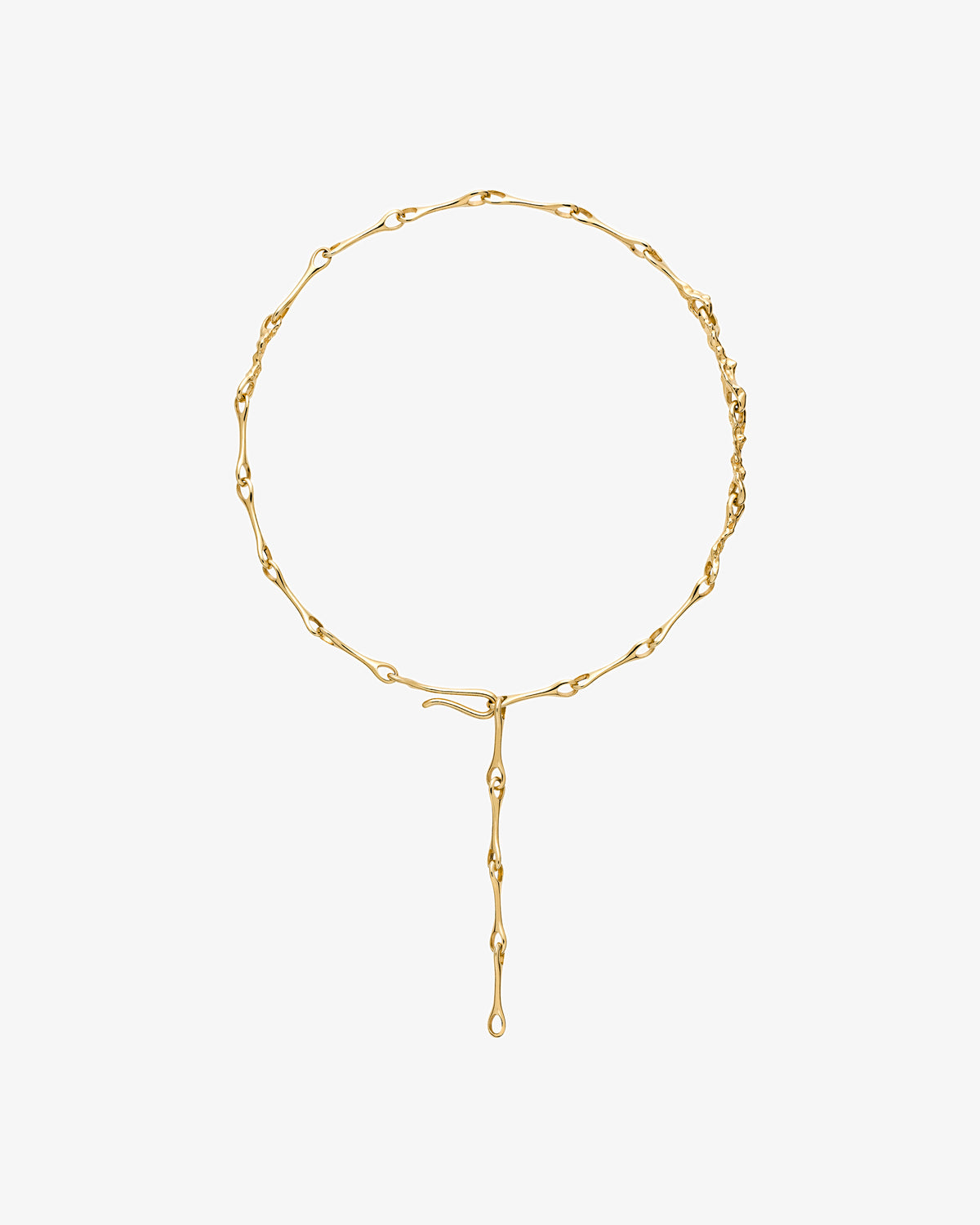 Maria Black Dogbane Necklace in gold-plated sterling silver