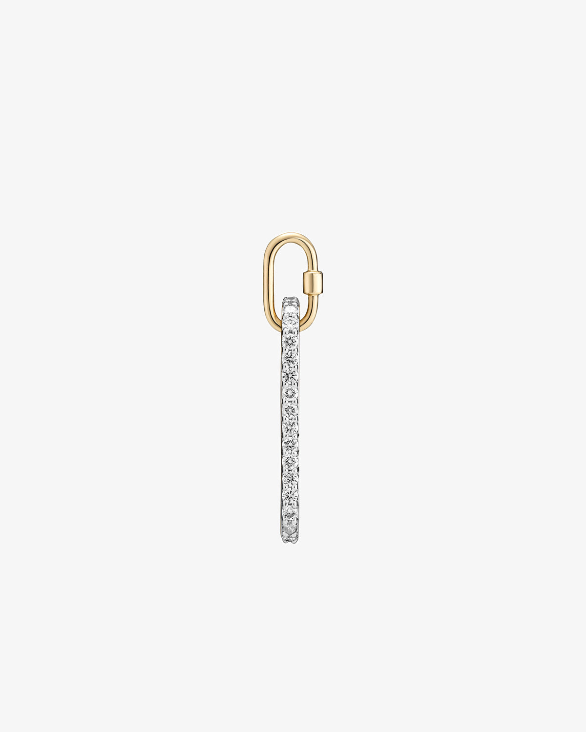 Maria Black Fine 14K Gold Memory Lane Lab Grown Diamond Charm Blue and Orange, side view