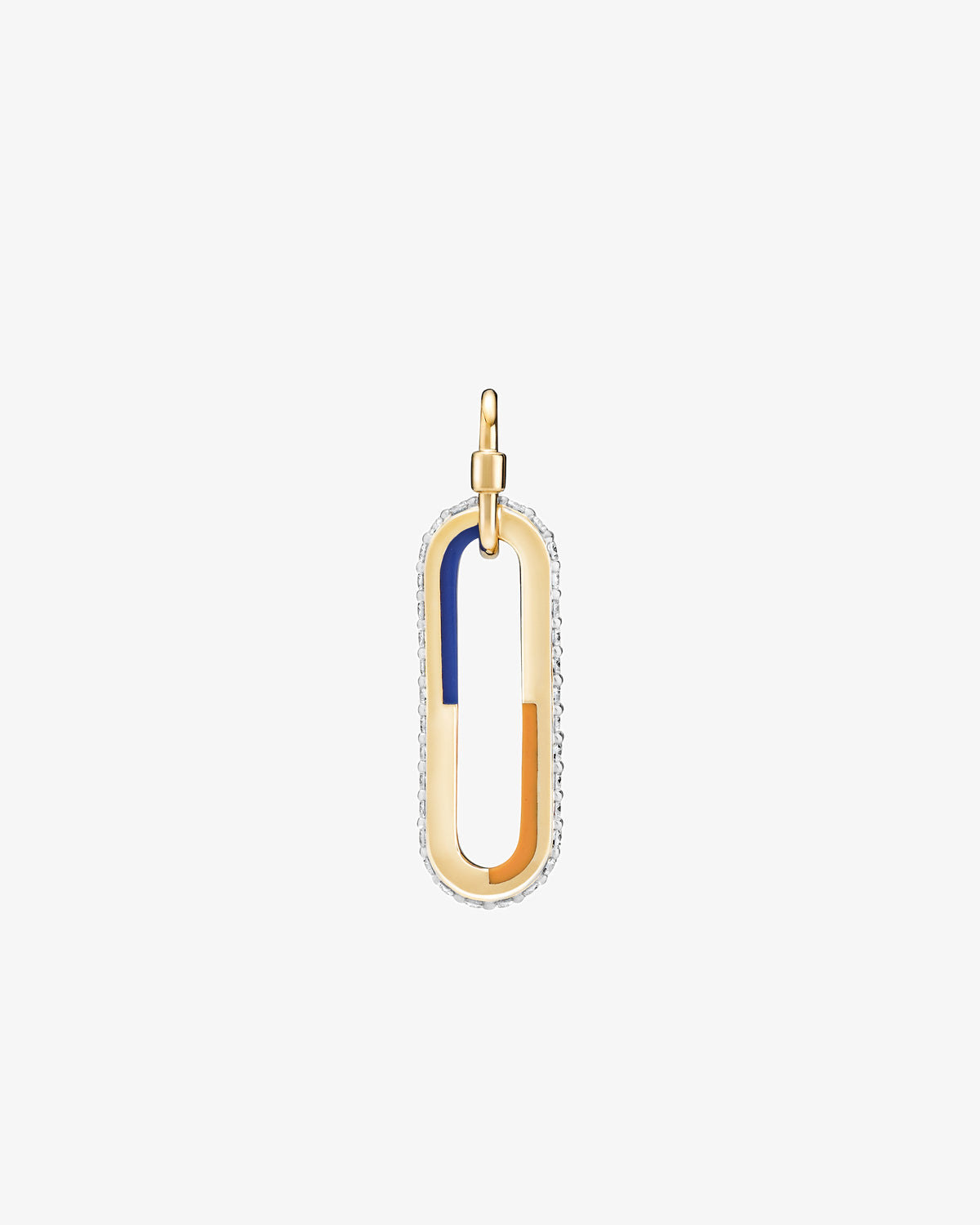 Maria Black Fine 14K Gold Memory Lane Lab Grown Diamond Charm Blue and Orange
