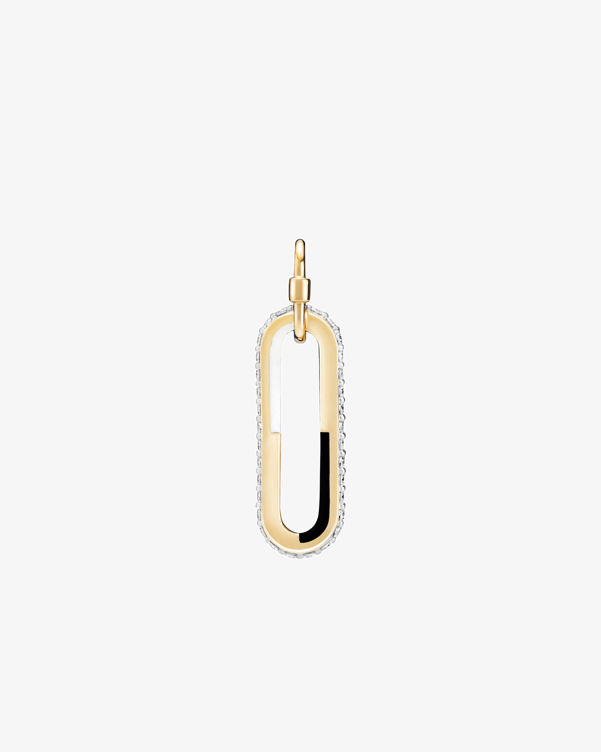 Maria Black Fine 14K Gold Memory Lane Lab Grown Diamond Charm Black and White