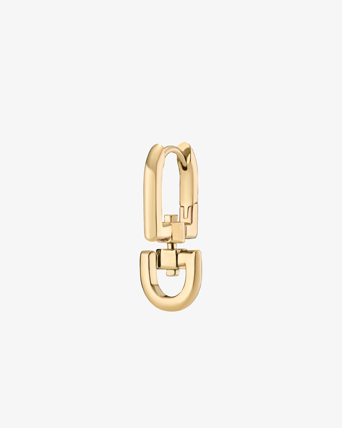 Maria Black Carabiner Huggie Single Earring in gold-plated sterling silver