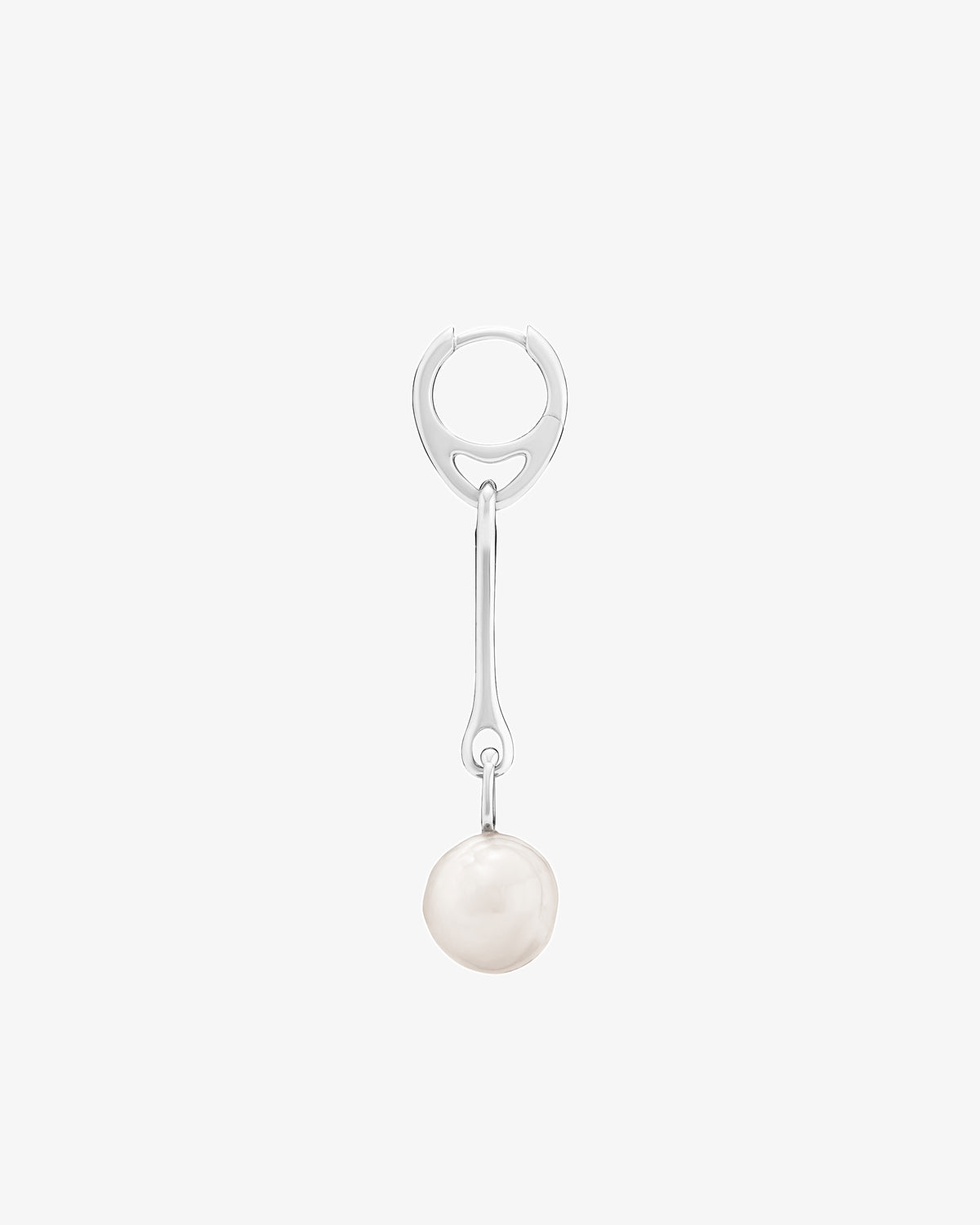Maria Black Squash White Pearl Single Earring in 925 sterling silver