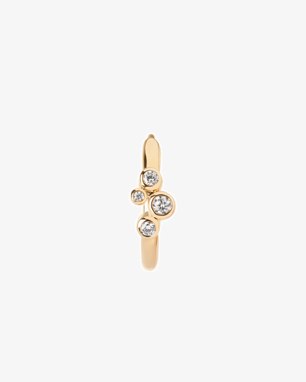 Maria Black Fine 14K Gold Elena Lab Grown Diamond Huggie 10 Single Earring, front view, view 2