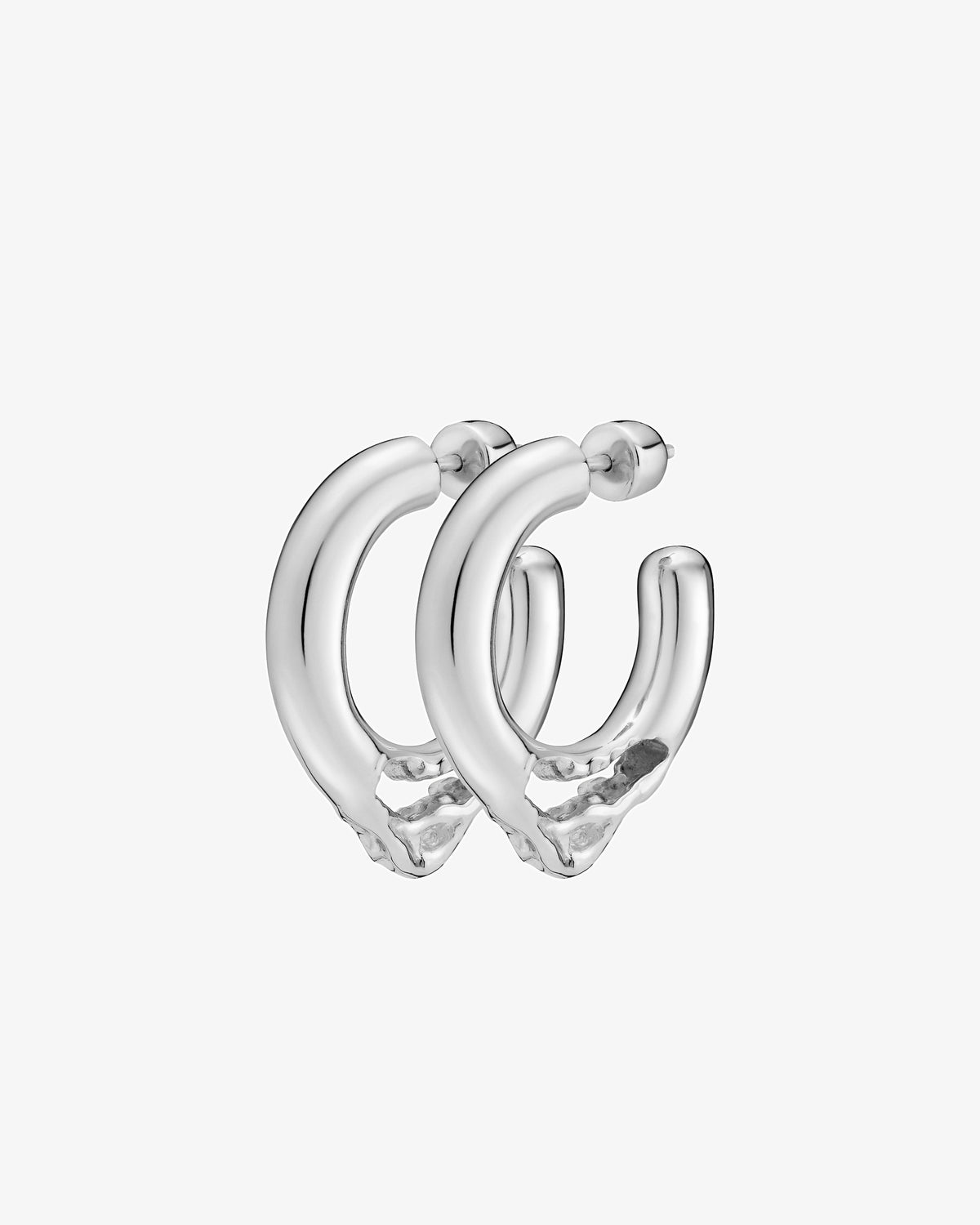 Maria Black Flea 15 Hoop Single Earring in 925 sterling silver, pair view