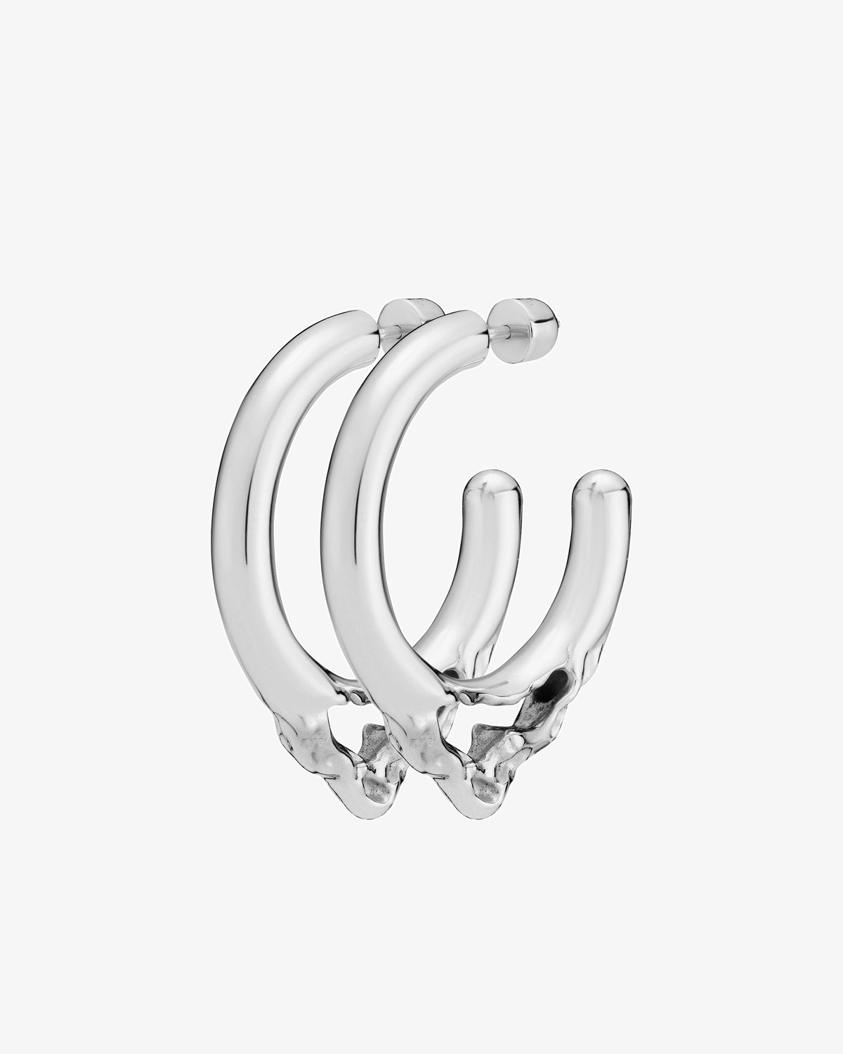 Maria Black Flea 25 Hoop Single Earring in 925 sterling silver, pair view