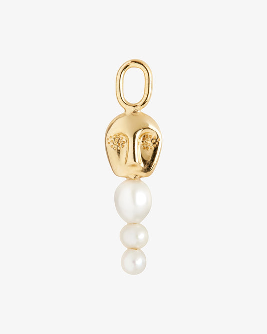 Maria Black Knight Charm in gold-plated sterling silver