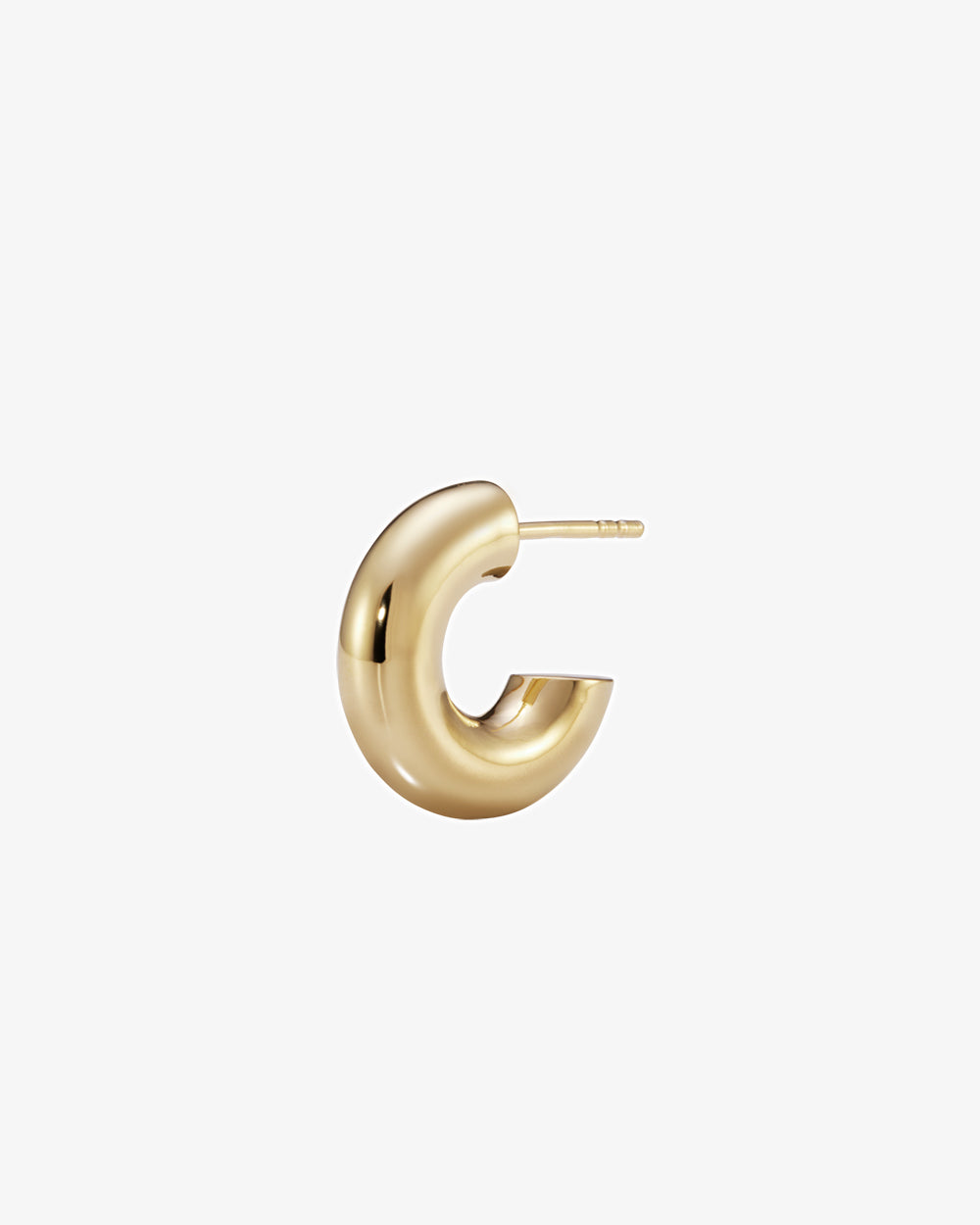 Maria Black Tempelhofer Hoop Single Earring in gold-plated sterling silver, side view