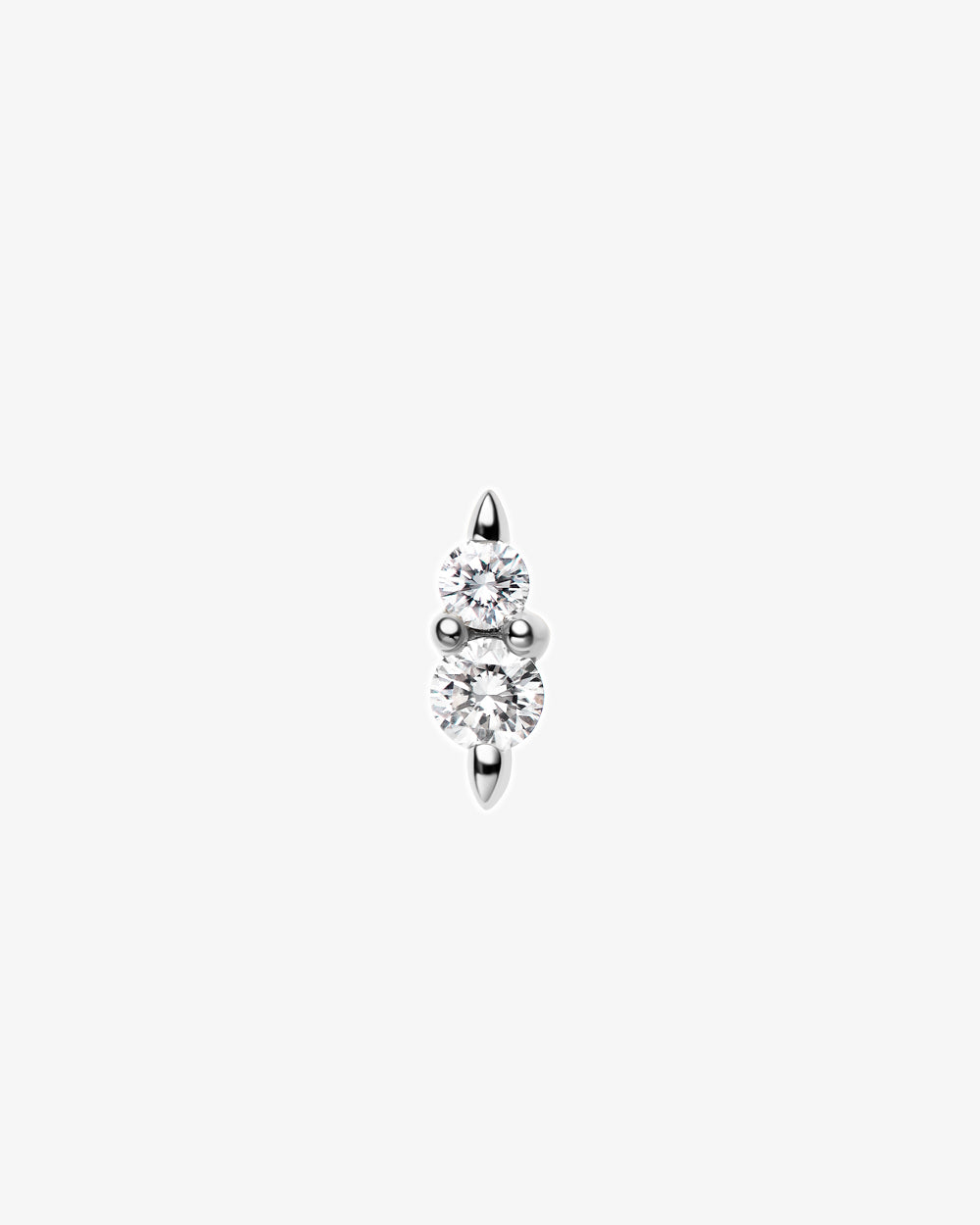 Maria Black Fine 14K White Gold Hazy Gleam Lab Grown Diamond Stud Single Earring