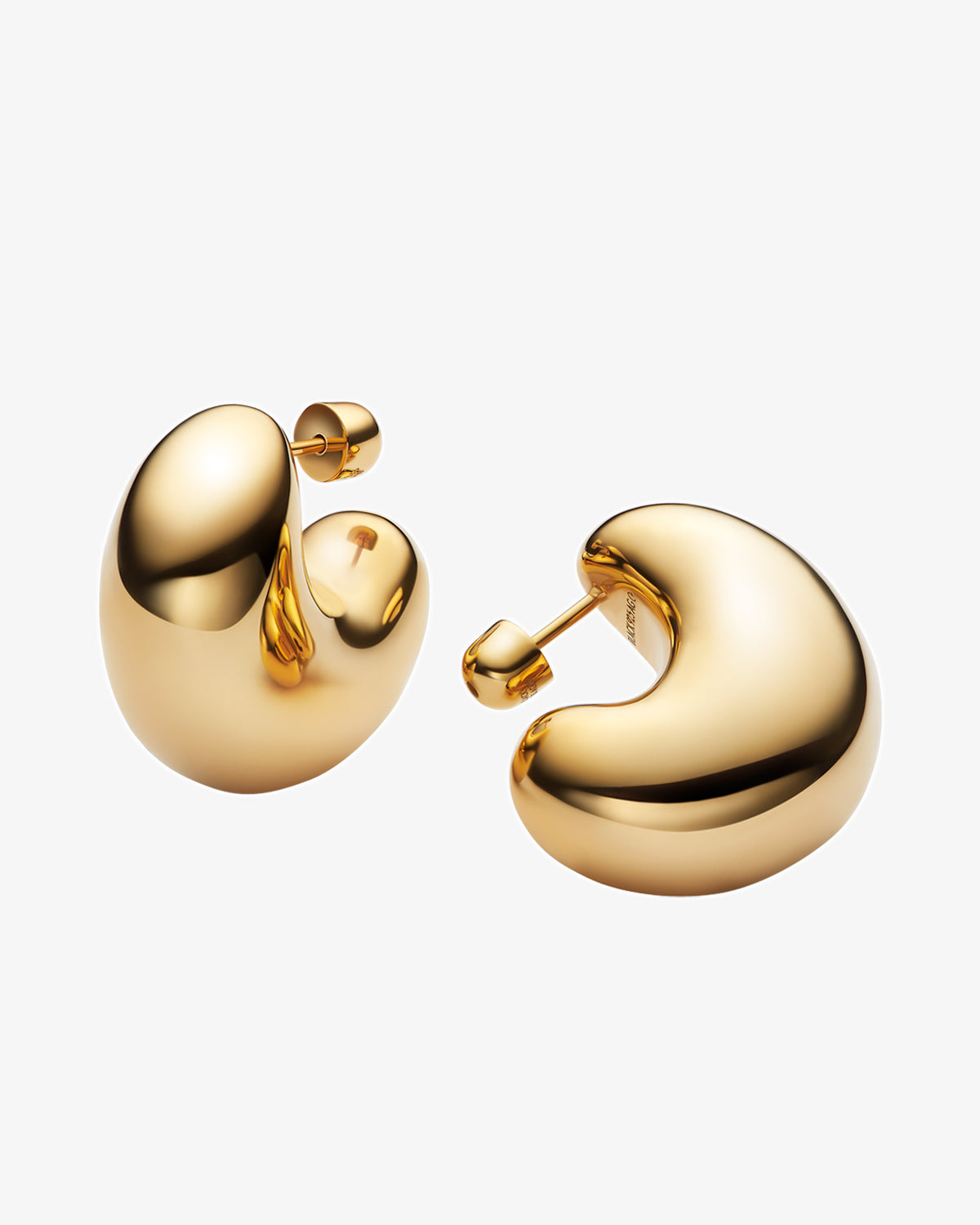 Maria Black Tryvann Dome Earrings in gold-plated sterling silver, pair view