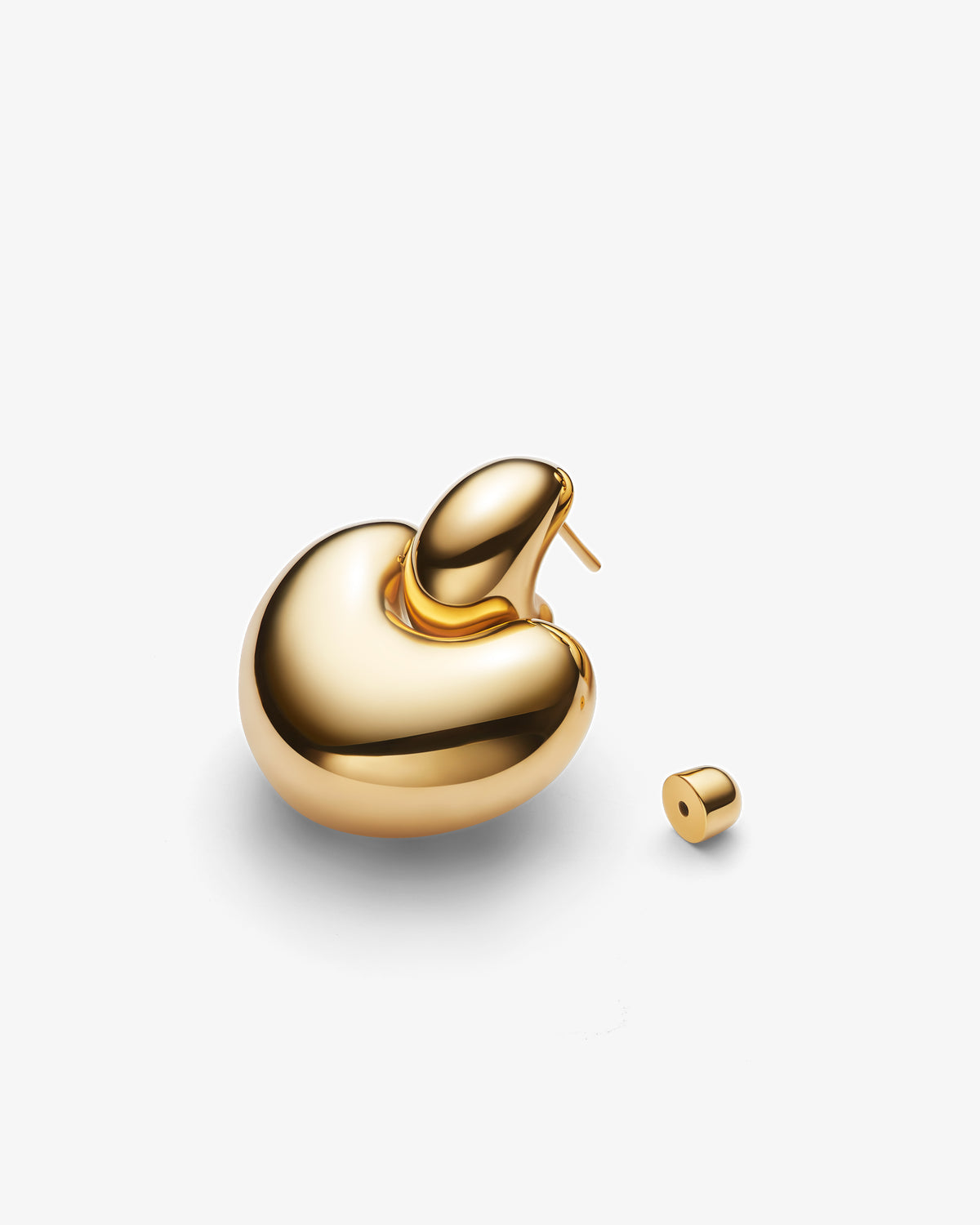 Maria Black Tryvann Single Earring in gold-plated sterling silver, side view