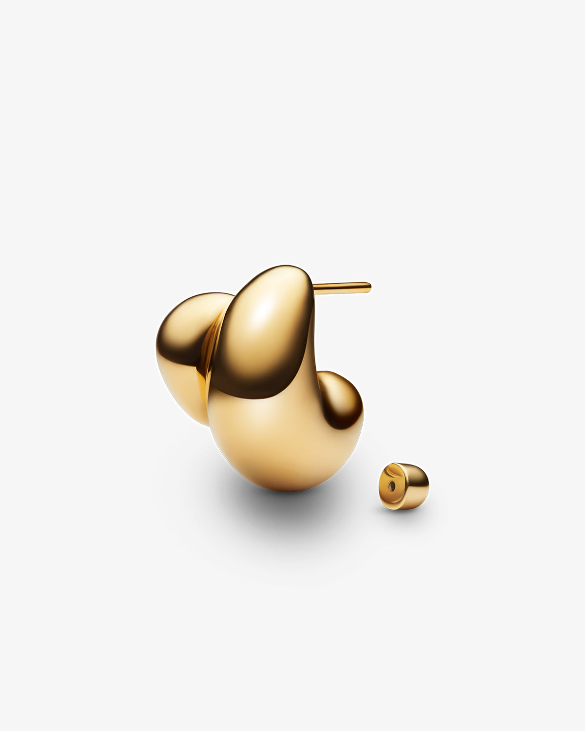 Maria Black Tryvann Trail Single Earring in gold-plated sterling silver, front view