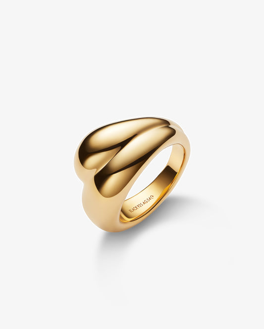 Maria Black Tryvann Trail Ring in gold-plated sterling silver