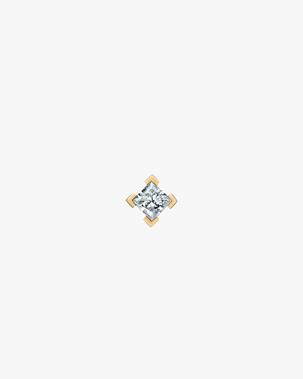 Maria Black Fine 14K Gold Modular Square Lab Grown Diamond Stud Single Earring