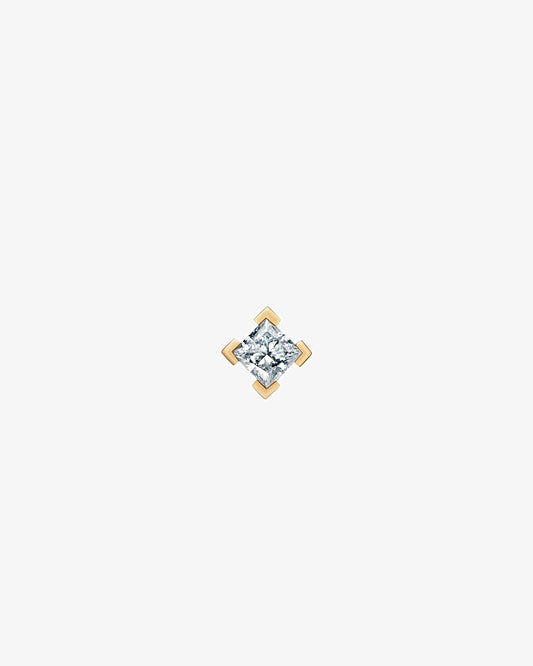 Maria Black Fine 14K Gold Modular Square Lab Grown Diamond Stud Single Earring
