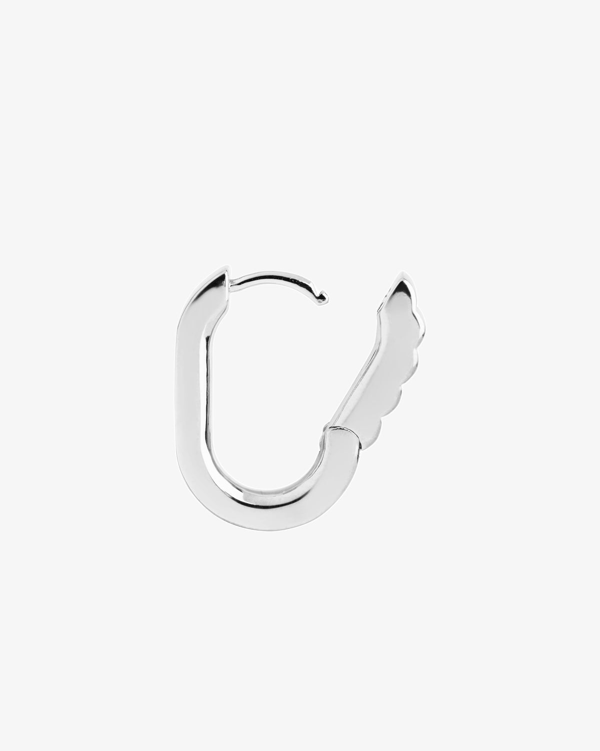 Maria Black Woods Huggie Single Earring in 925 sterling silver, angled view, view 2