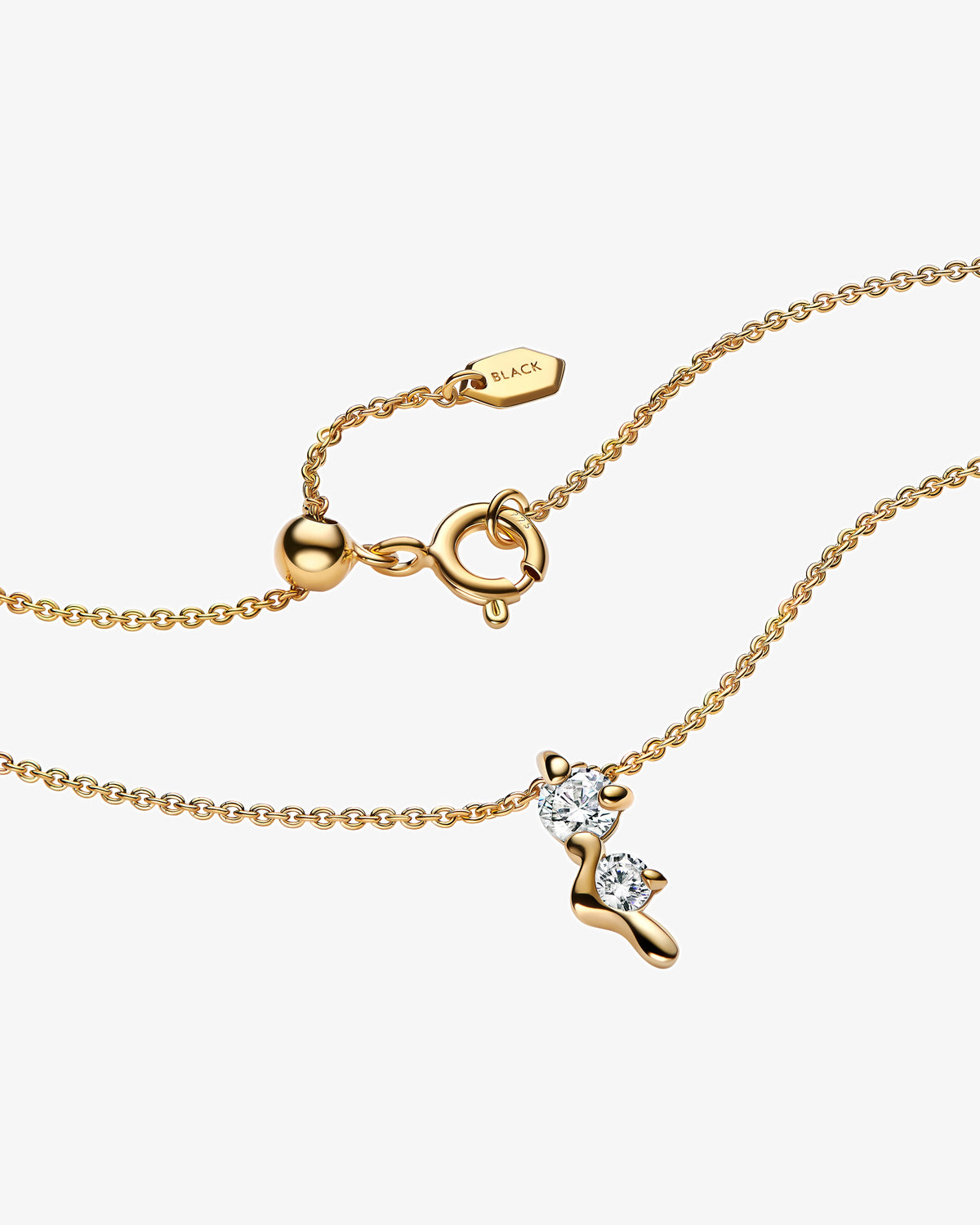Maria Black Arctic Necklace in gold-plated sterling silver, detail