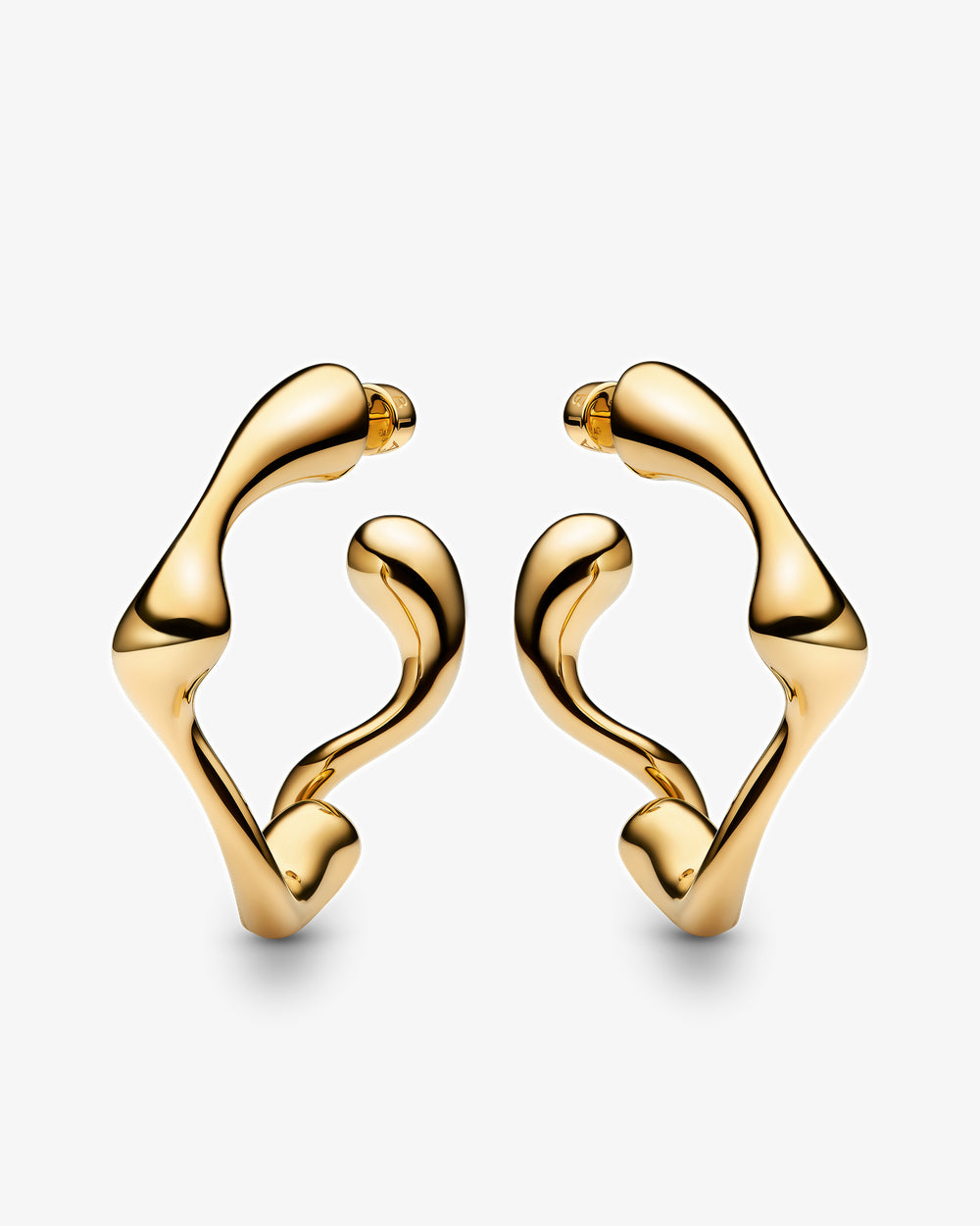 Maria Black Splash Large Hoops in gold-plated sterling silver