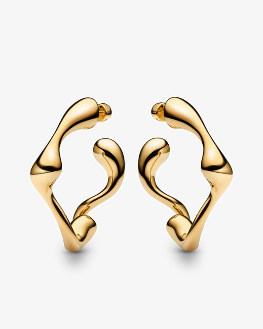 Maria Black Splash Large Hoops in gold-plated sterling silver
