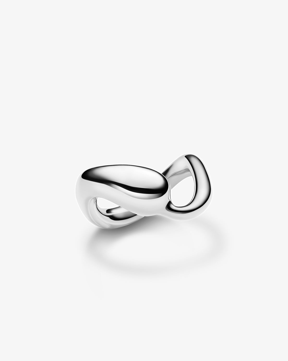 Maria Black Splash Ring in 925 sterling silver, angled view