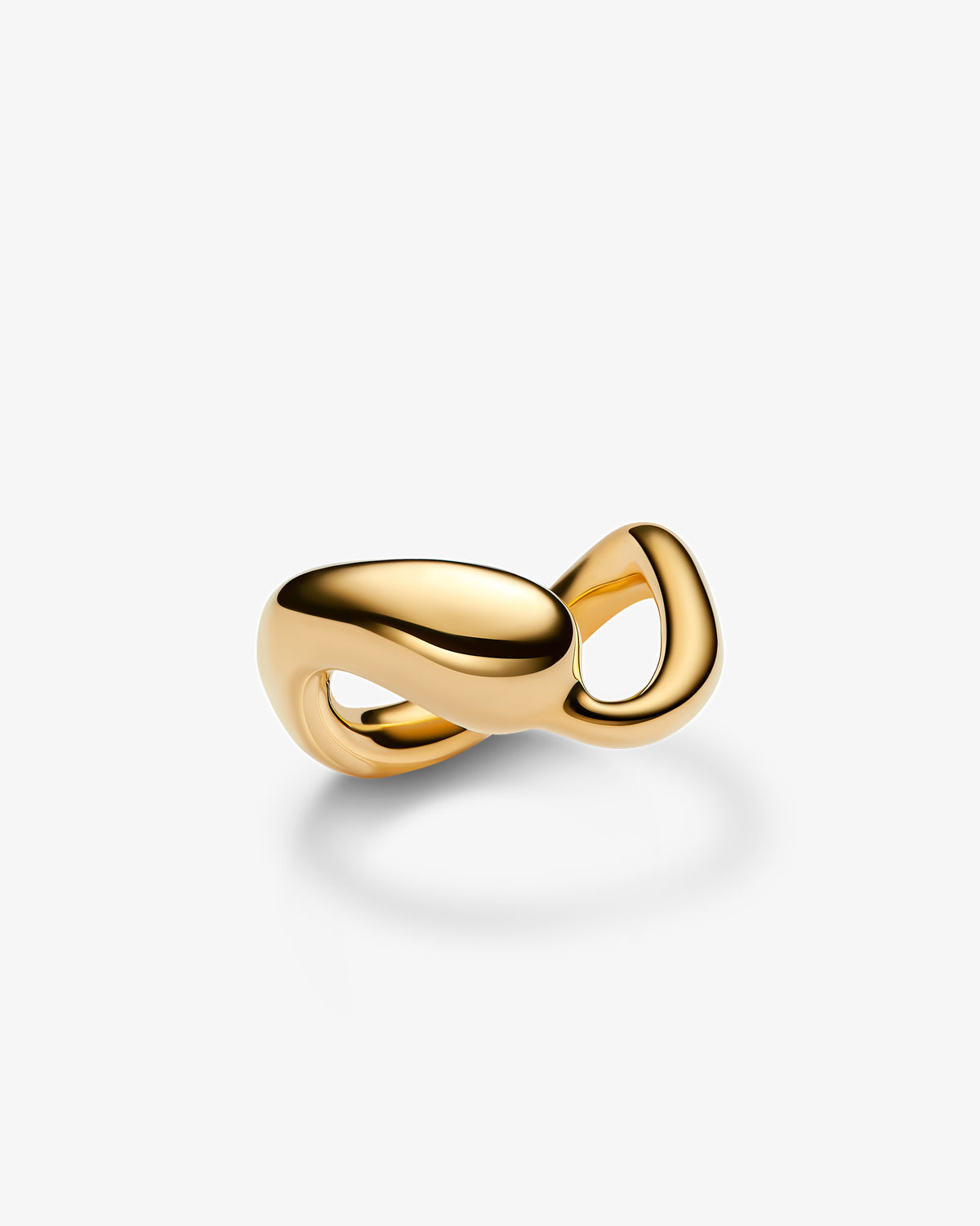 Maria Black Splash Ring in gold-plated sterling silver, angled view