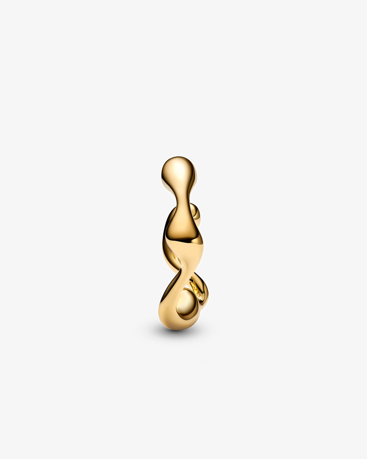 Maria Black Splash Small Hoop Single Earring in gold-plated sterling silver, side view, view 2