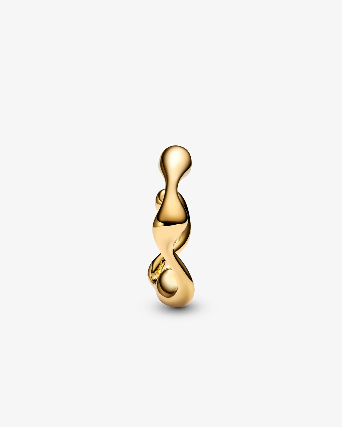Maria Black Splash Small Hoop Single Earring in gold-plated sterling silver, side view