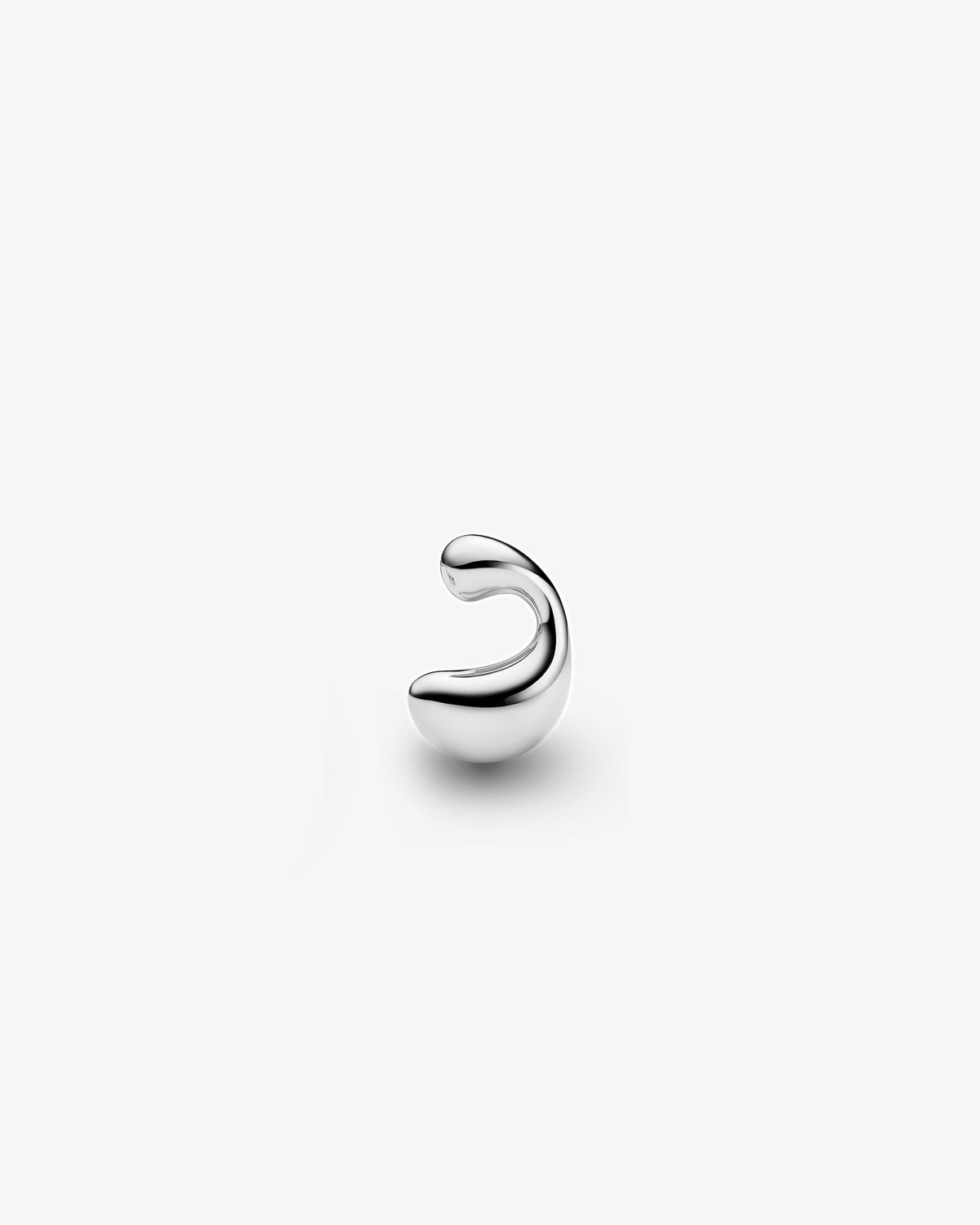 Maria Black Dolphin Splash Stud Single Earring in 925 sterling silver, side view
