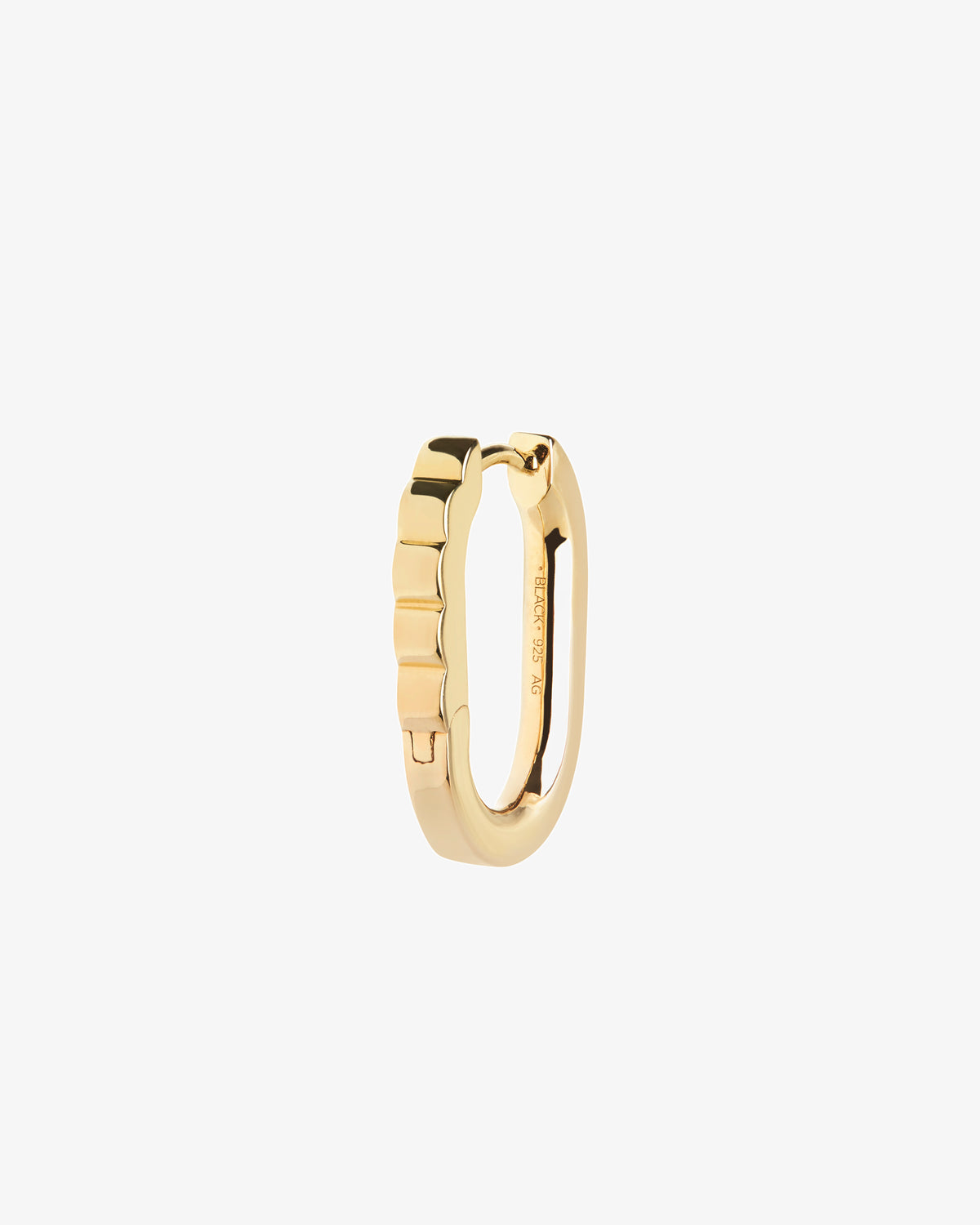 Maria Black Woods Huggie Single Earring in gold-plated sterling silver, angled view