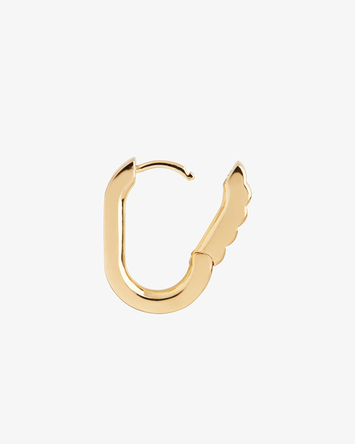 Maria Black Woods Huggie Single Earring in gold-plated sterling silver, angled view, view 2